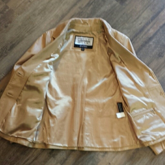 Women's genuine leather lined blazer - Picture 3 of 11